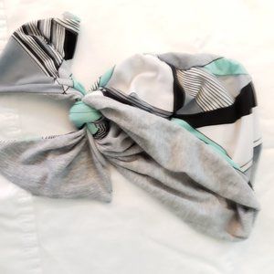 "HATS FOR YOU"-MADE IN AMERICA REVERSEABLE-TEAL, BLACK, WHITE AND GRAY-TIE BACK